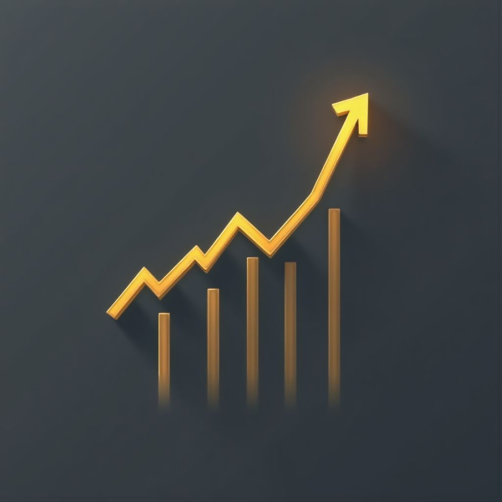 Gráfico de crecimiento del valor del oro